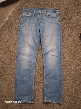 Men's Straight Jeans in Light Blue Denim